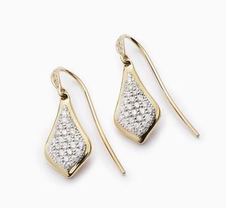 Lexi Drop Earrings In Pave Diamond and 14K Yellow Gold