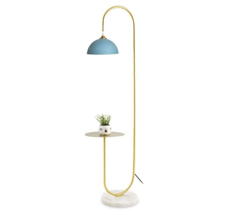 Modern Standing Light with Side Table