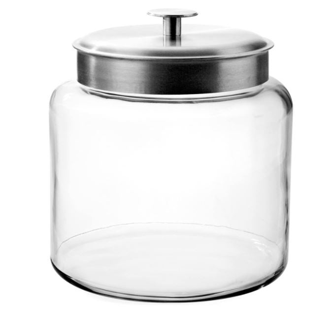 Montana Jar with brushed metal lid