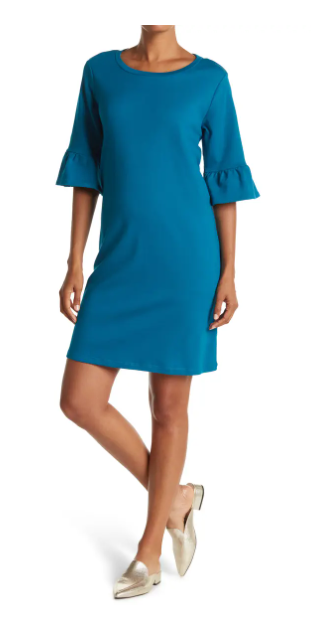 Isaac Mizrahi New York Patterned 3/4 Sleeve Dress