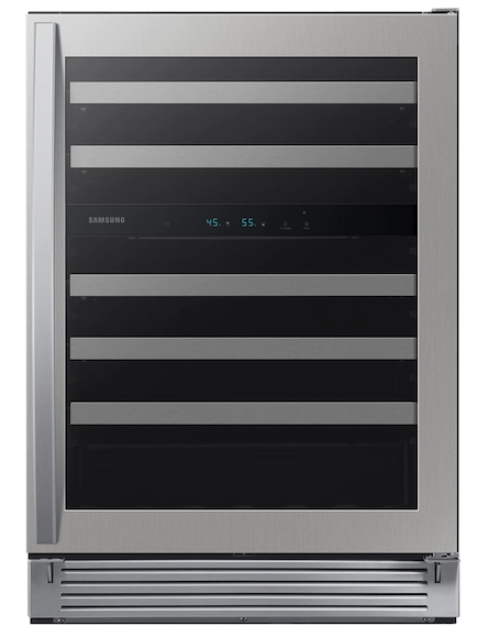 51-Bottle Capacity Wine Cooler in Stainless Steel