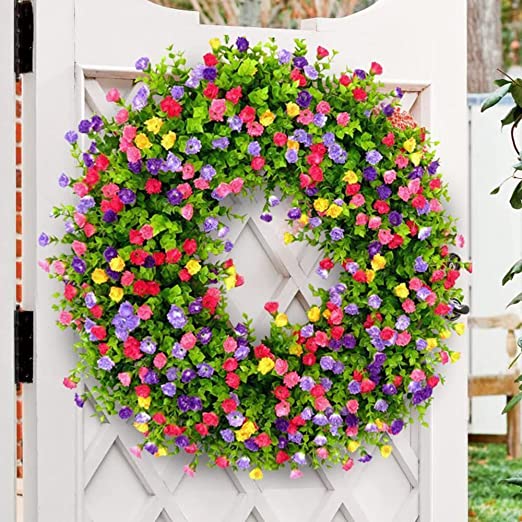 Vkeyinf Colorful Cottage Wreath