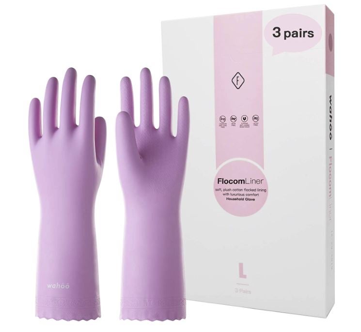 3-Pair Dishwashing Cleaning Gloves