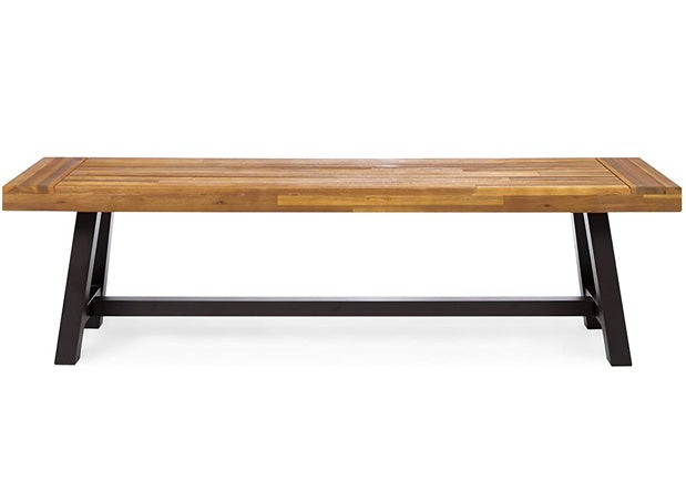 Christopher Knight Home Acacia Wood and Metal Bench
