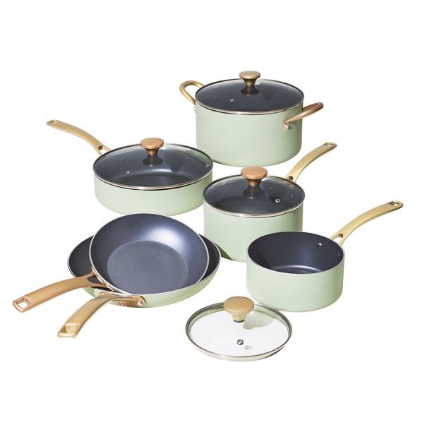 Beautiful 10-Piece Cookware Set by Drew Barrymore