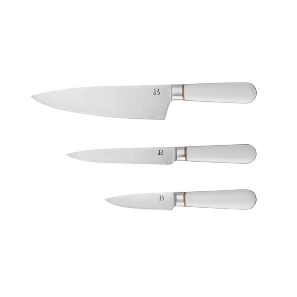 Beautiful 3-Piece Forged Kitchen Knife Set by Drew Barrymore