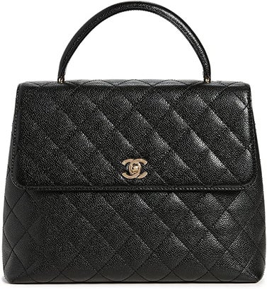 Chanel Pre-Loved Black Caviar Kelly Jumbo Bag