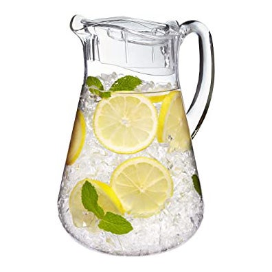 Clear Plastic Pitcher with Removable Lid