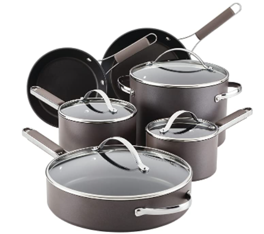 Ayesha Curry Nonstick Cookware Pots and Pans Set, 10 Piece