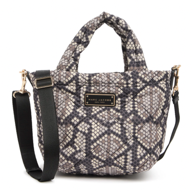 Quilted Nylon Printed Mini Tote