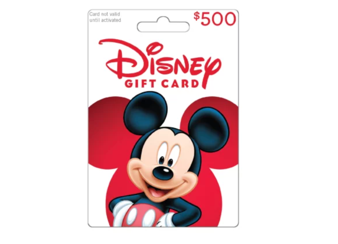  Disney $500 gift card