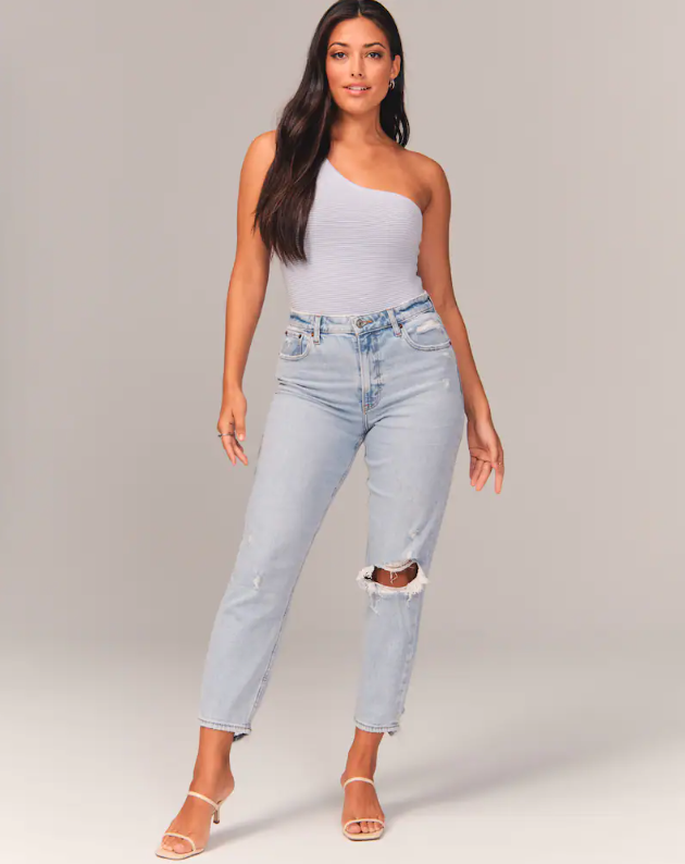 Abercrombie & Fitch Curve Love High Rise Mom Jeans