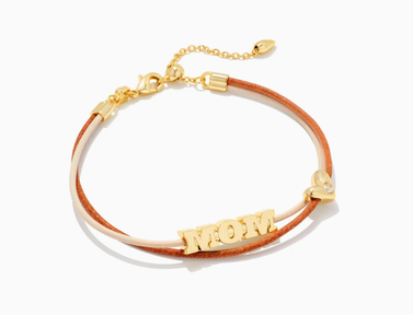 Mom Gold Friendship Bracelet in Neutral Mix