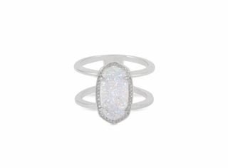 Elyse Silver Ring in Iridescent Drusy