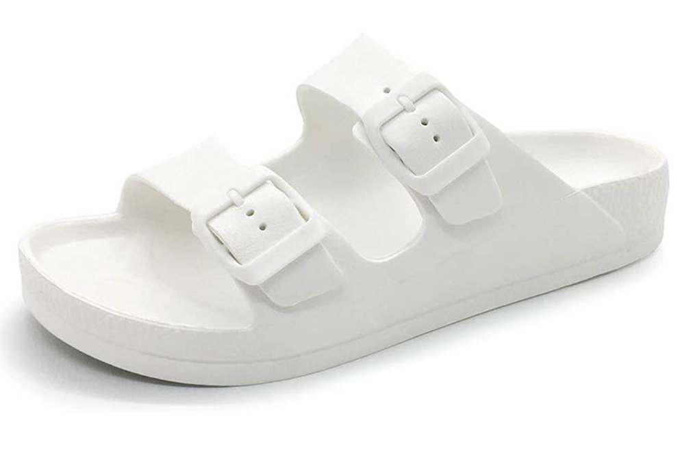 Comfort Slides Double Buckle Adjustable Eva Flat Sandals
