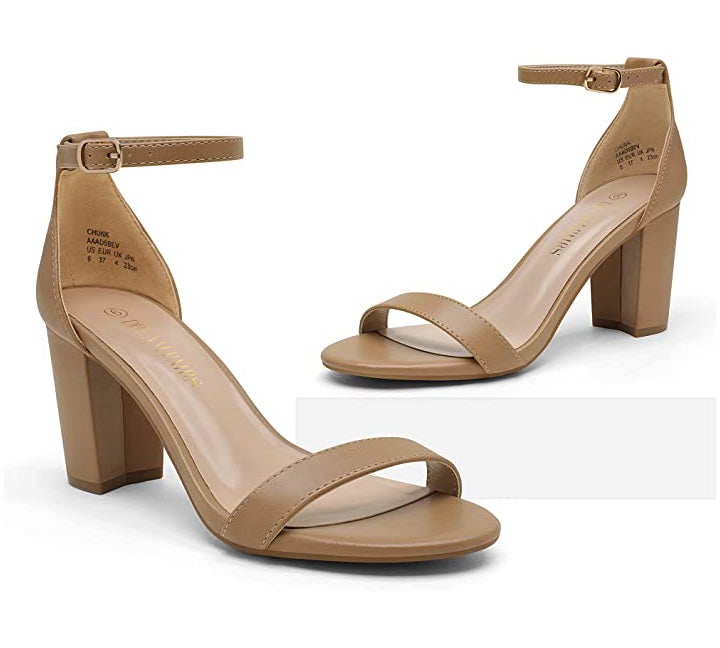 Dream Pairs Heeled Sandals in Nude