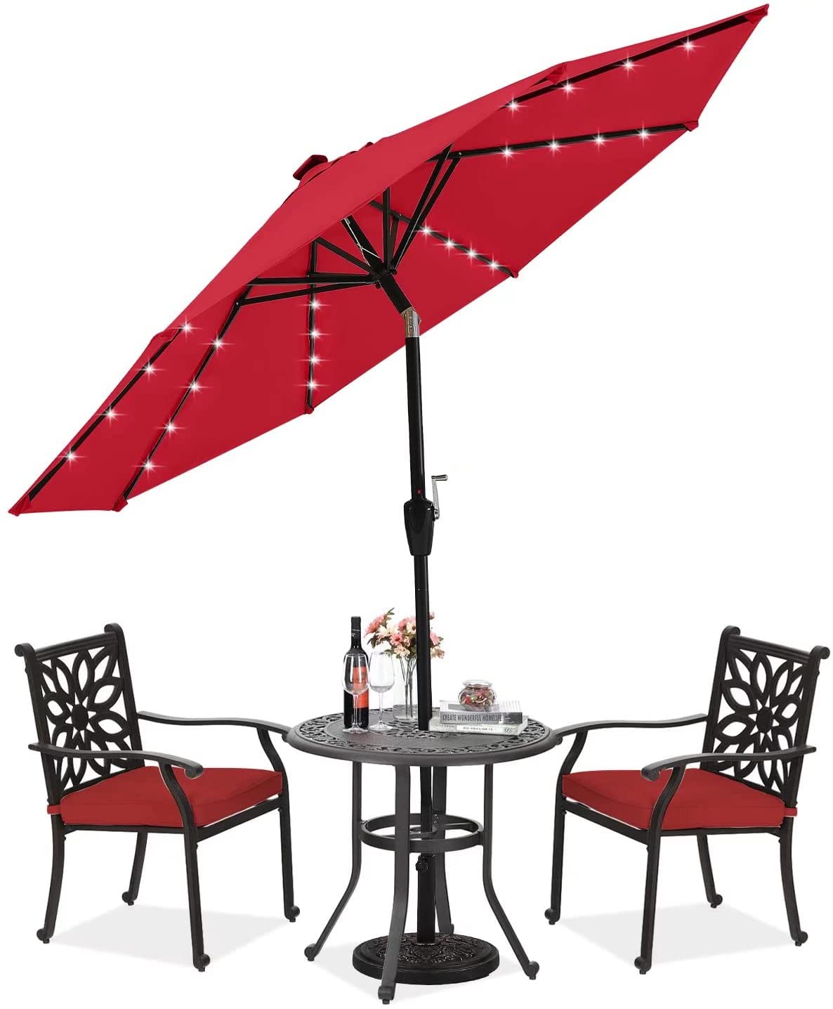 Durable Solar LED Patio Umbrella