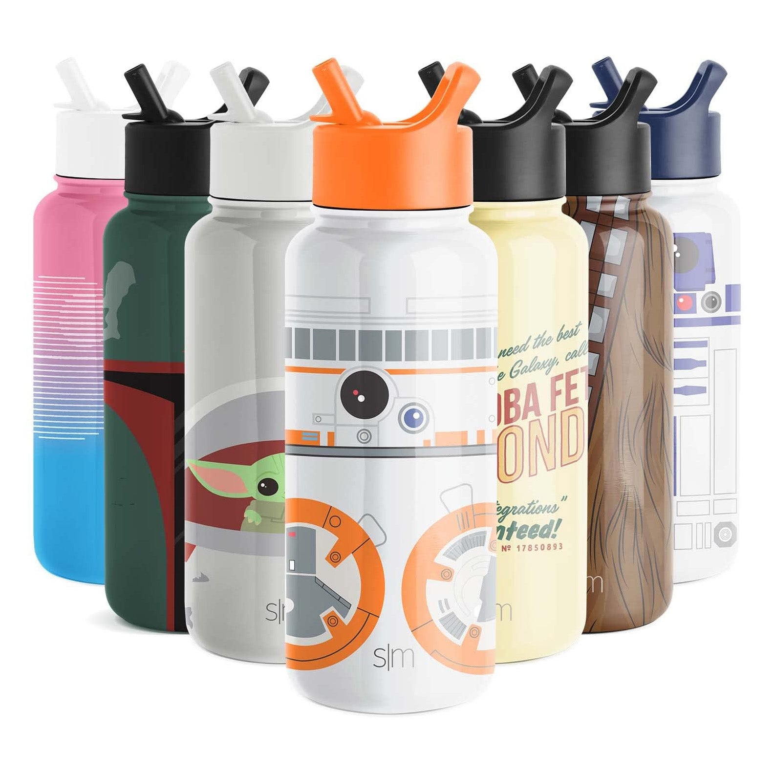 Modern Star Wars Water Bottle with Straw Lid