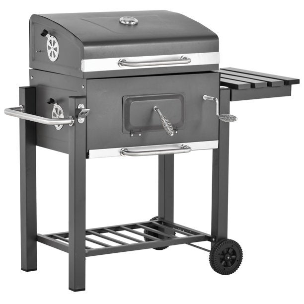 Outsunny charcoal portable trolley BBQ grill