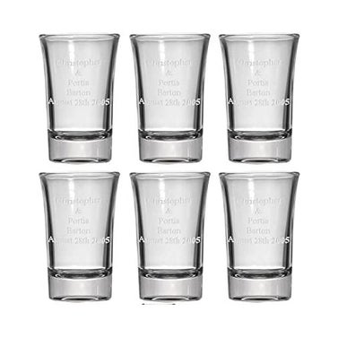 Personalized Engraved Shot Glasses 6-Pack