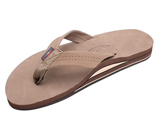 Rainbow Sandals Leather Double Layer Wide Arch Flip Flop