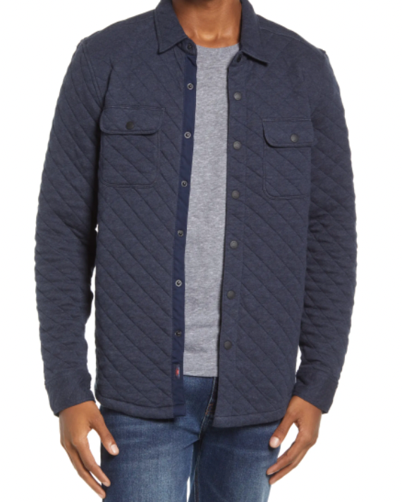 Epic Quilted Fleece Cotton Blend Jacket FAHERTY