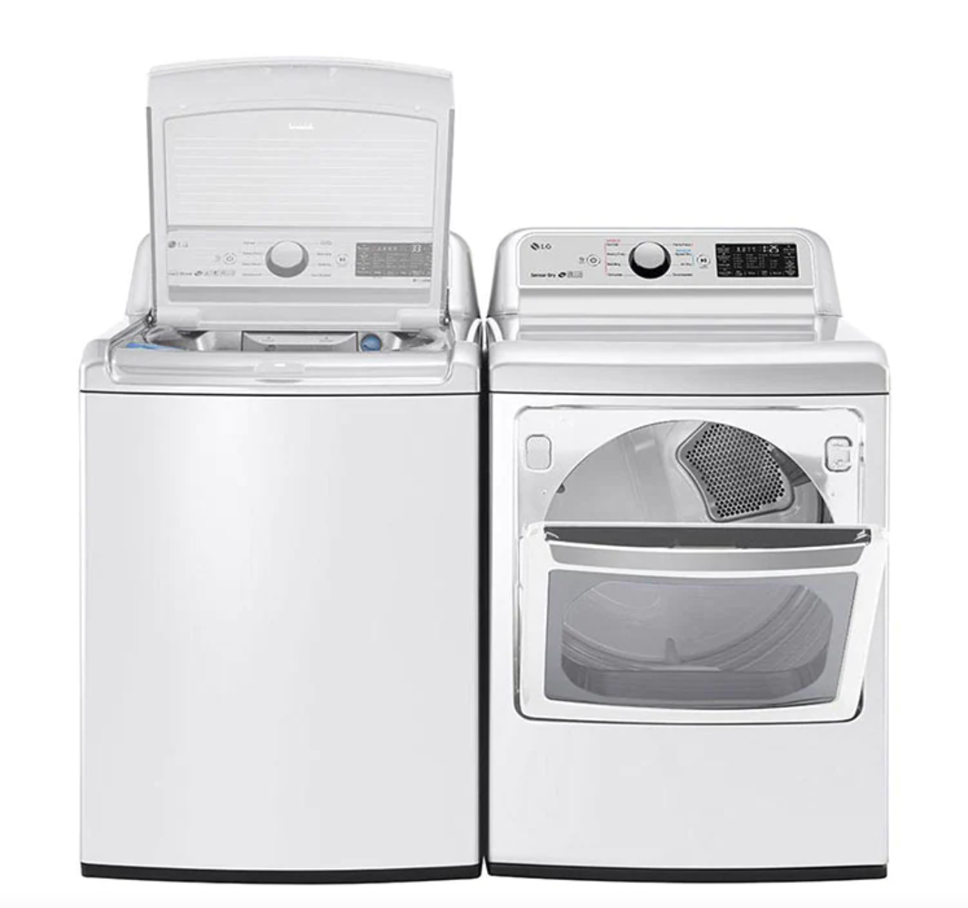 LG Smart Top Load Washer with 6Motion Technology and Electric Dryer with Sensor Dry
