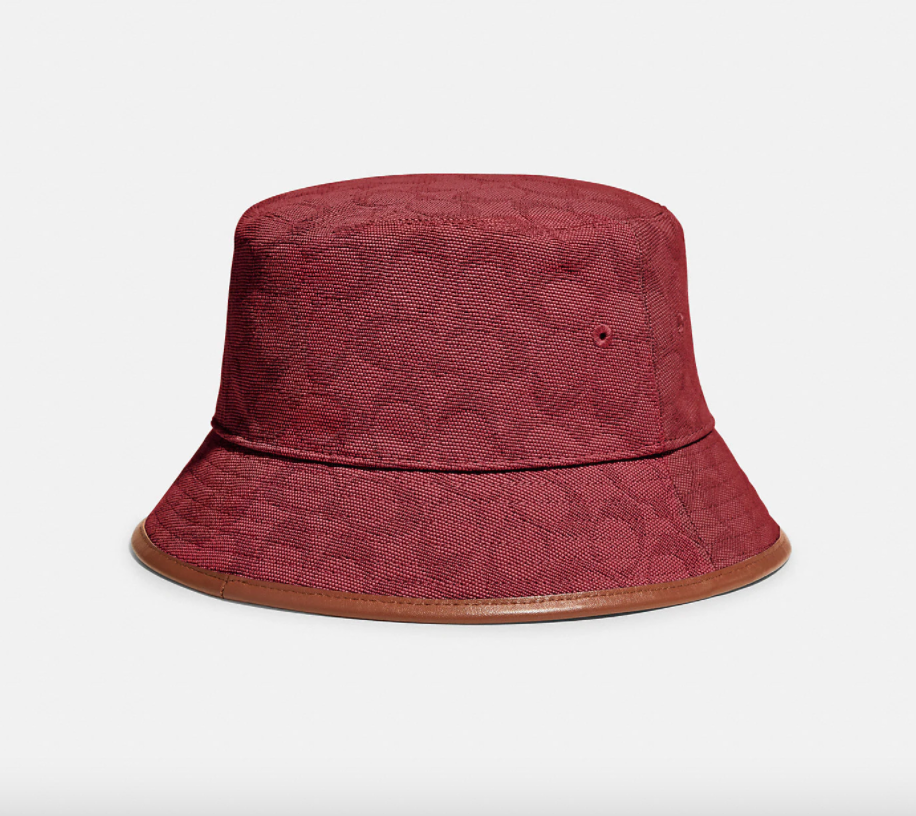 Signature Jacquard Bucket Hat In Organic Cotton 