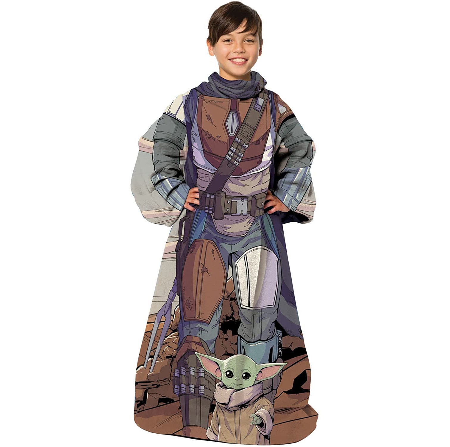 Star Wars The Mandalorian Youth Throw Blanket with Sleeves