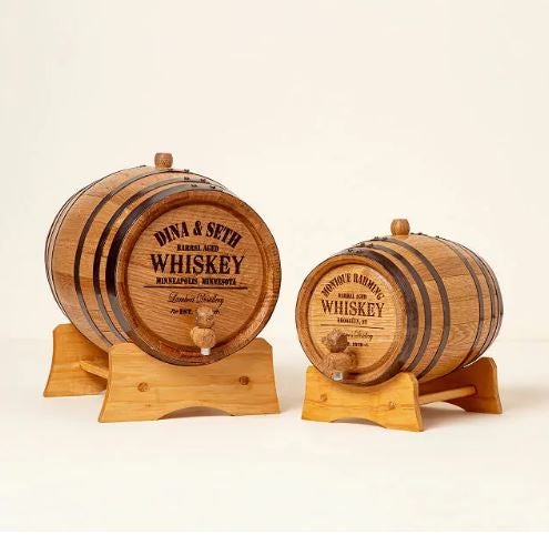 Uncommon Goods Personalized Whiskey Barrel