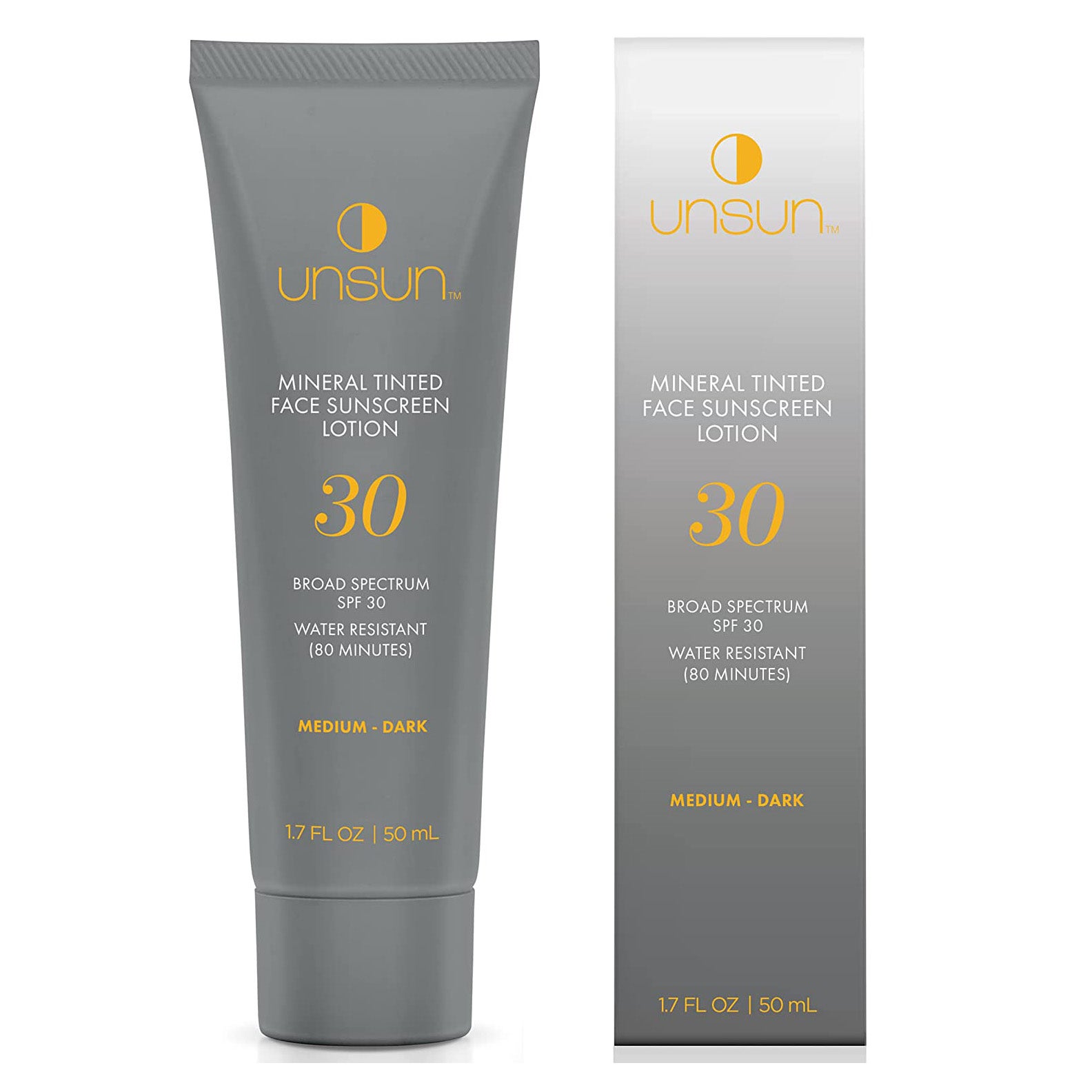 Unsun Mineral Tinted Face Sunscreen with SPF 30 - Medium/Dark
