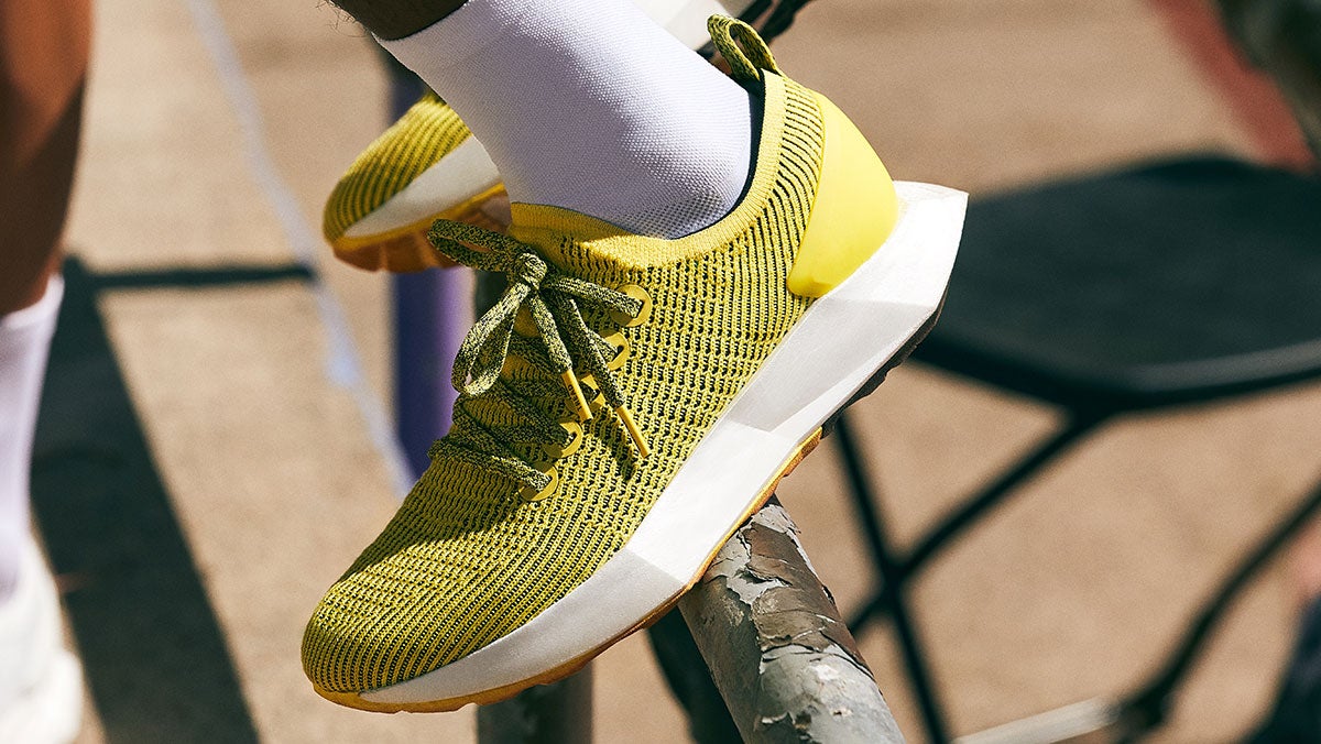 Allbirds Men\'s Athletic Shoes in Mustard Yellow Allbirds yellow sneakers for work comfort main image 3