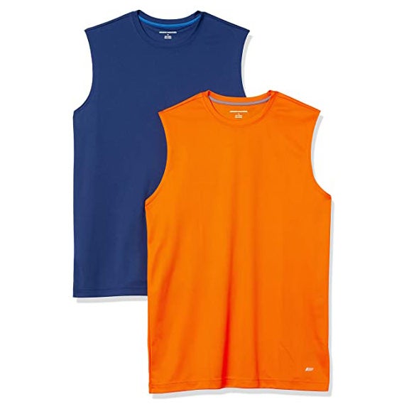 Amazon Essentials Men's Performance Tech Muscle Tank T-Shirt 2-Pack