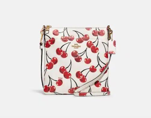 cherry print coach purse