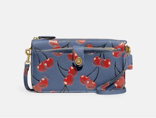 Coach Mini Tabby Bag Charm With Cherry Print