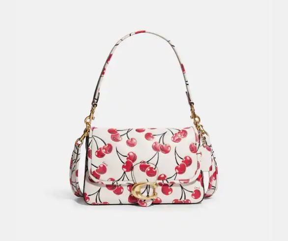 Coach Soft Tabby Shoulder Bag With Cherry Print