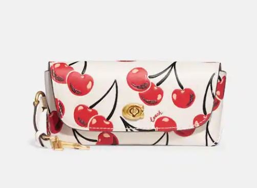 Coach Sunglass Case Bag Charm With Cherry Print