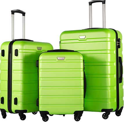 Coolife Hardshell Luggage 3-Piece Set