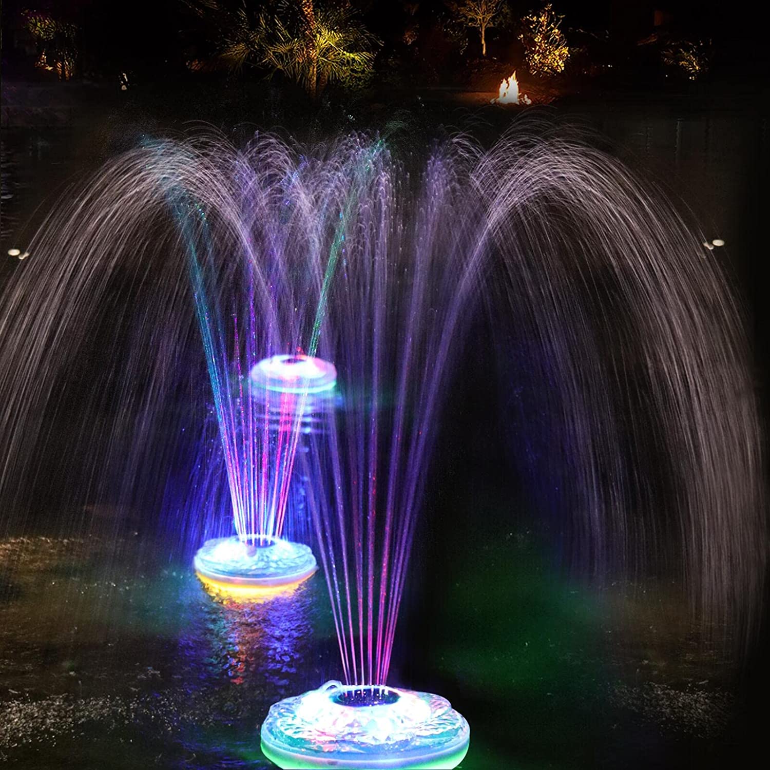 Floating Pool Fountain with Light Show