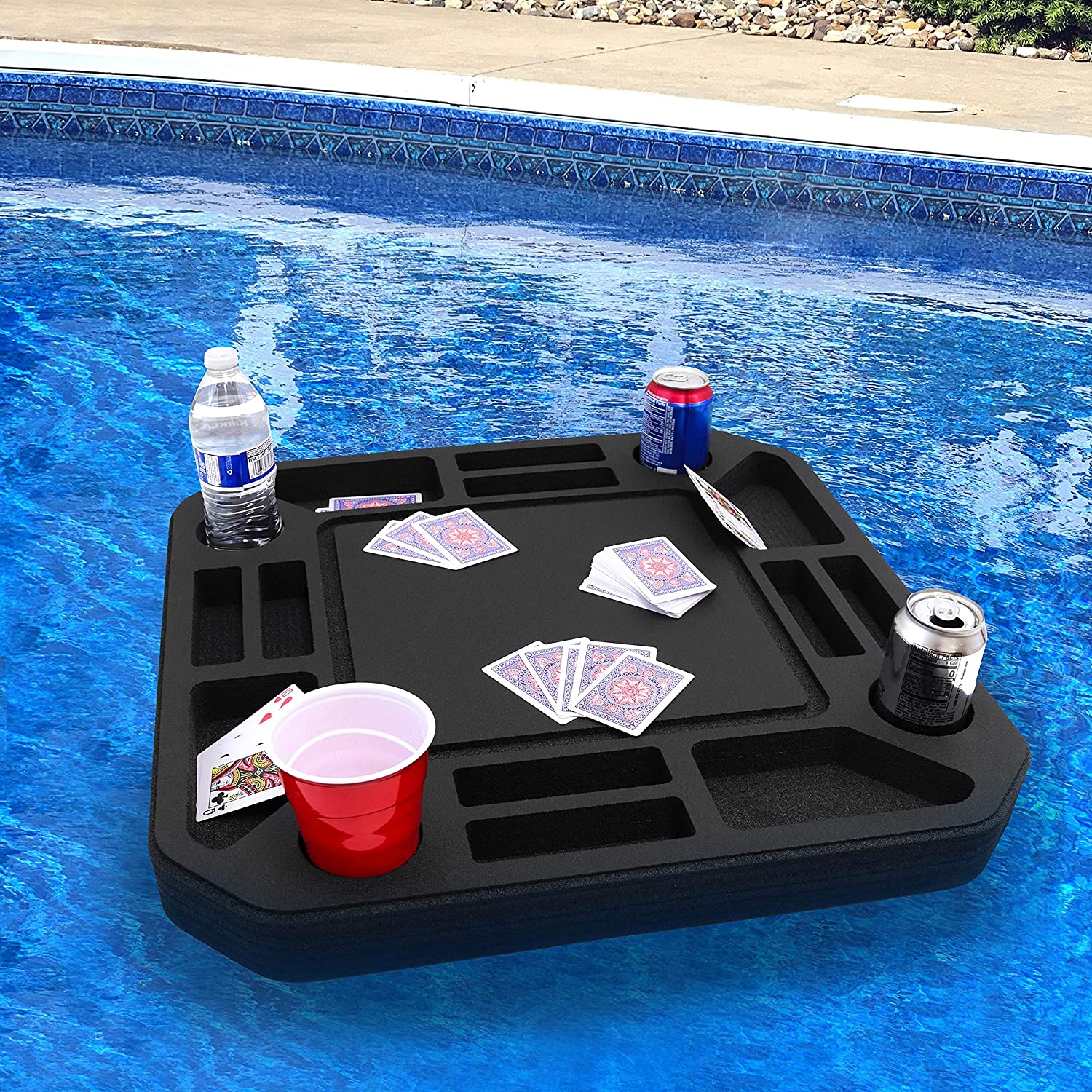 Polar Whale Floating Game or Card Table Tray for Pool