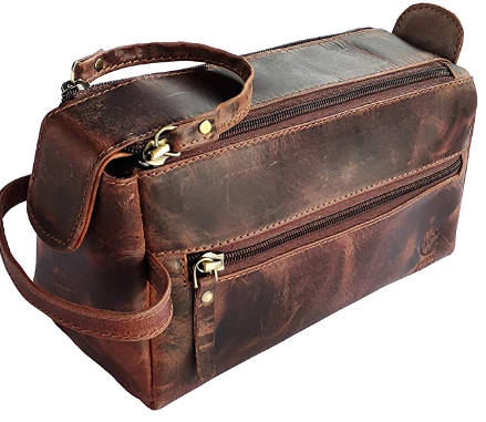 Rustic Town Leather Toiletry Bag