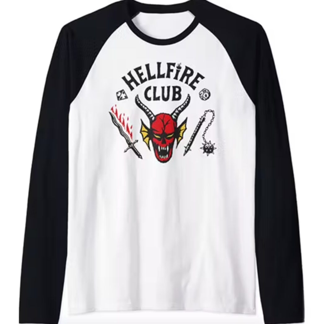 Hellfire Club Logo Raglan Baseball Tee