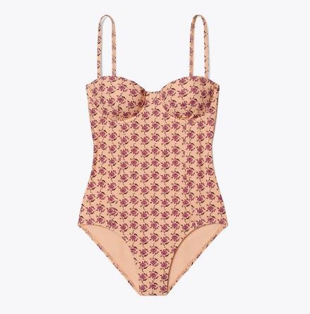 Tory Burch Printed Underwire One-Piece Swimsuit