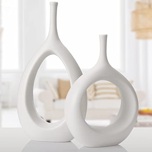 Gunlar Ceramic Hollow Vases Set of 2