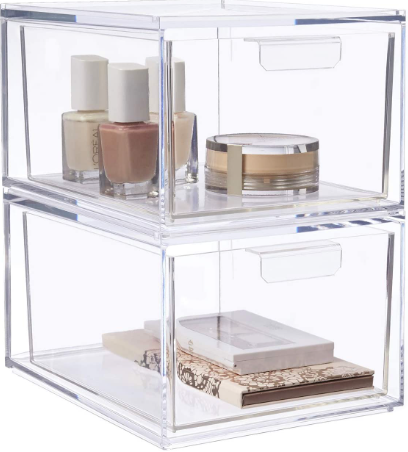 STORi Audrey Stackable Clear Organizer Drawers