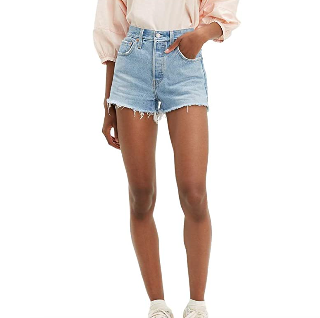 Hailey Bieber's Favorite Levi's Denim Shorts Are More Than 40% Off at Amazon's Memorial Day Entertainment Tonight