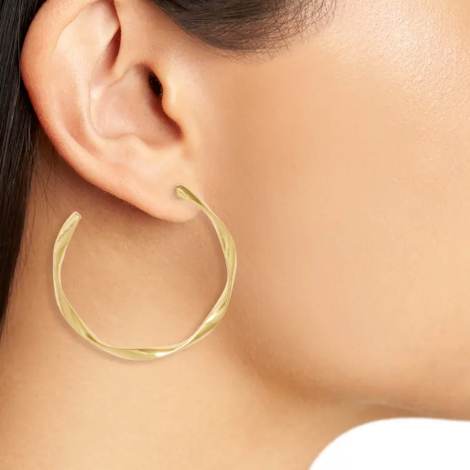 Madewell Large Twirl Hoop Earrings