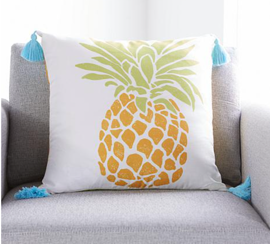 Garcelle at Home 20" x 20" Reversible Pineapple Pillow