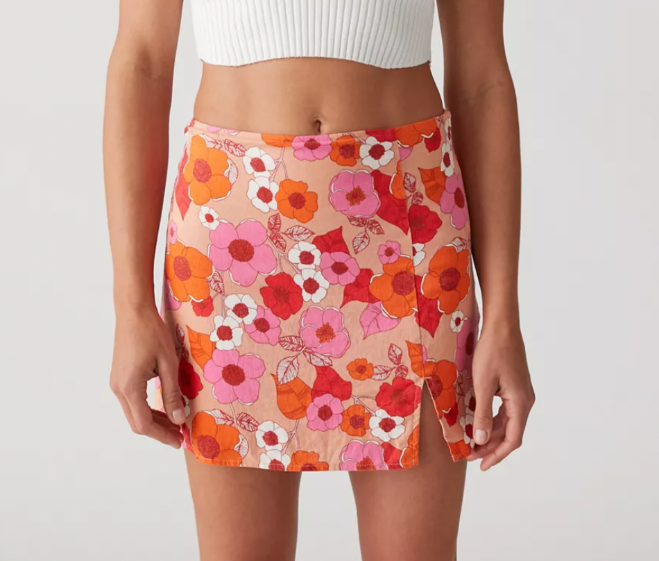 Urban Outfitters UO Rosie Notched Pelmet Mini Skirt