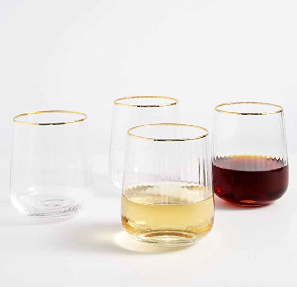 Lysenn Stemless Wine Glasses Set of 4